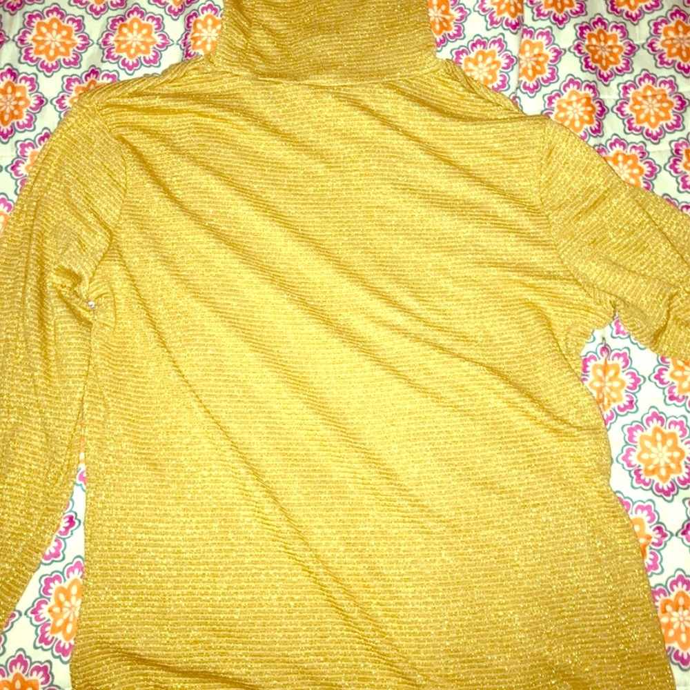 H&M glitter golden long sleeves top